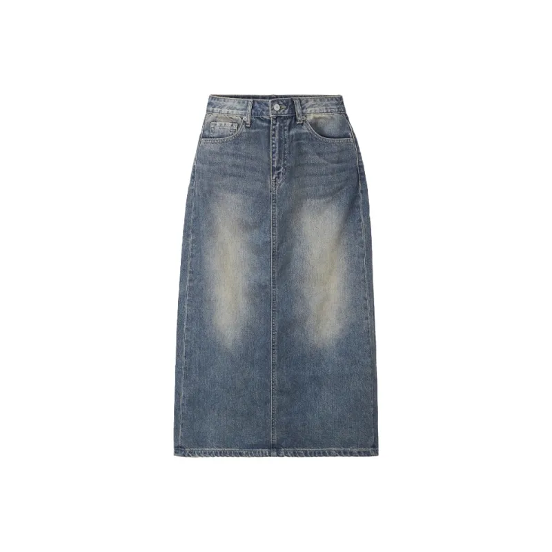 SPAO Denim Long Skirts Women's-10
