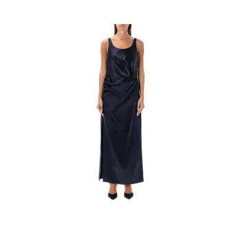 FENDI Gathered Strapless Satin Dress