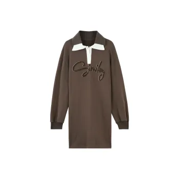 BASIC HOUSE Long-Sleeved Dresses Women's Coffee