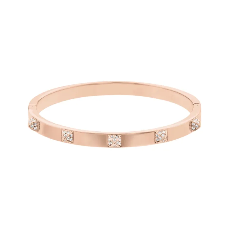 Swarovski Crystal Bangles Unisex Rose Gold-0