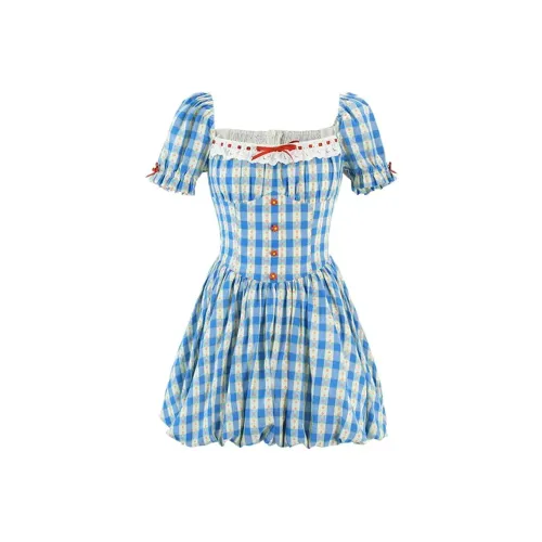 Local Gal Short Sleeved Dress Women's Blue