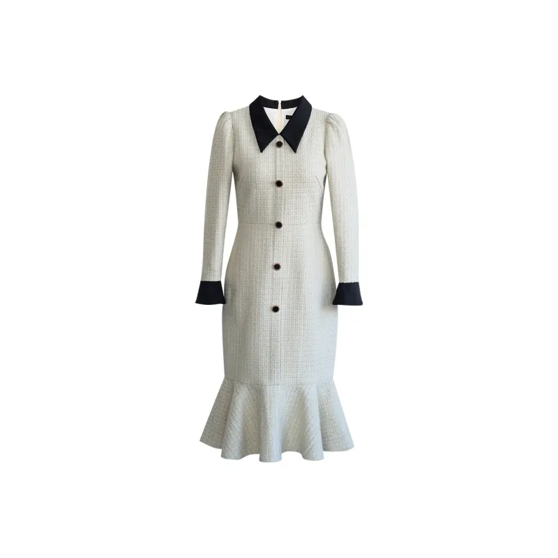 ROEYSHOUSE Long Sleeved Dresses Women's Apricot-0