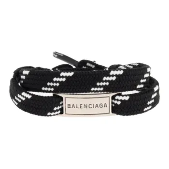 Balenciaga Brass, Fabric Bracelets Men's Black