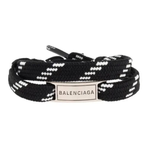 Balenciaga Brass, Fabric Bracelets Men's Black