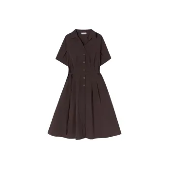 LACOSTE Short Sleeved Dresses Women's Tan