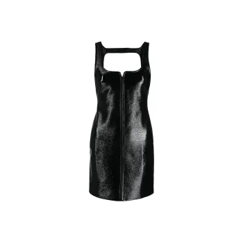 Courrèges Faux-leather Sleeveless Mini Dress