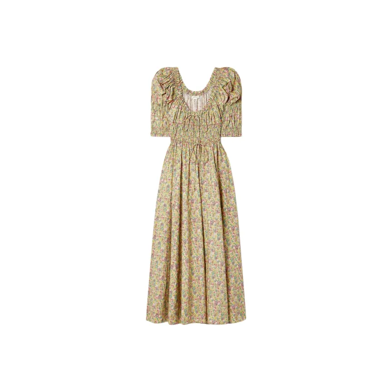 DOEN Short Sleeved Dress Women's Yellow-0