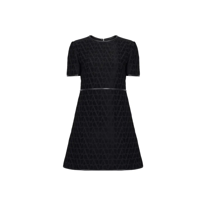 Valentino Short Sleeved Dress Women's Black-0