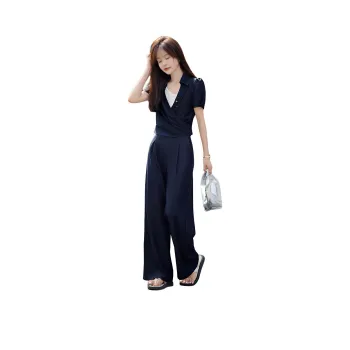 Mo Han Yi Mei Casual Suit Women's Denim Blue