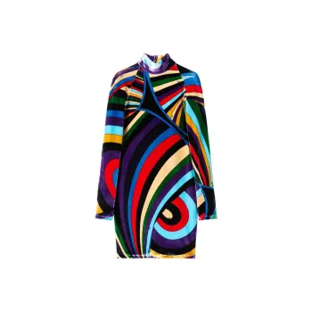 Pucci Iride print Velvet Mini Dress
