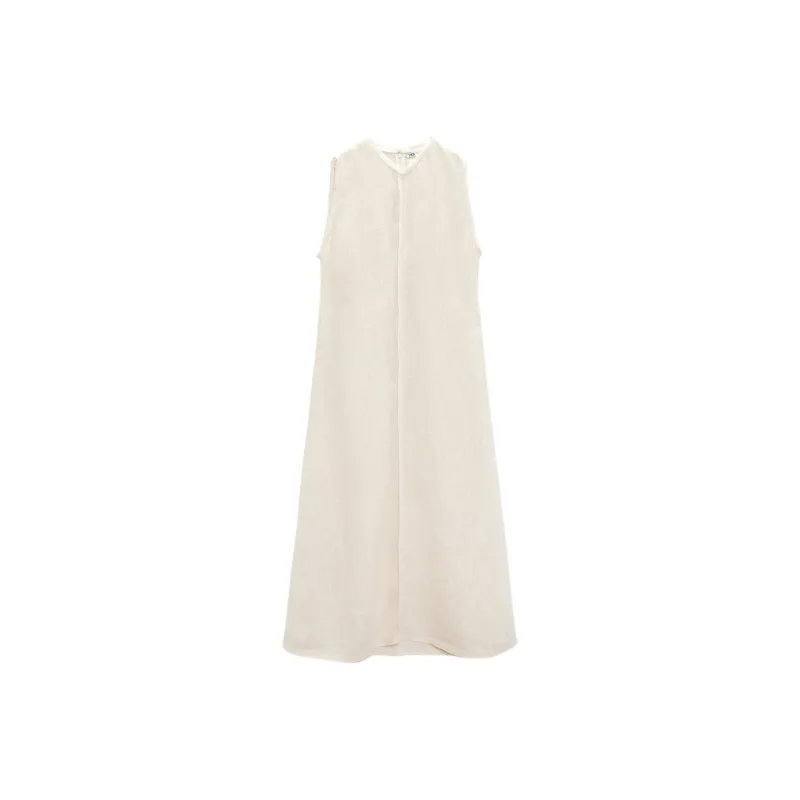 ZARA Sleeveless Dress Women's Xiangzi Blue-0