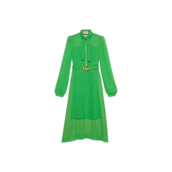 GUCCI Chinese New Year Long-Sleeved Dresses Women's Green