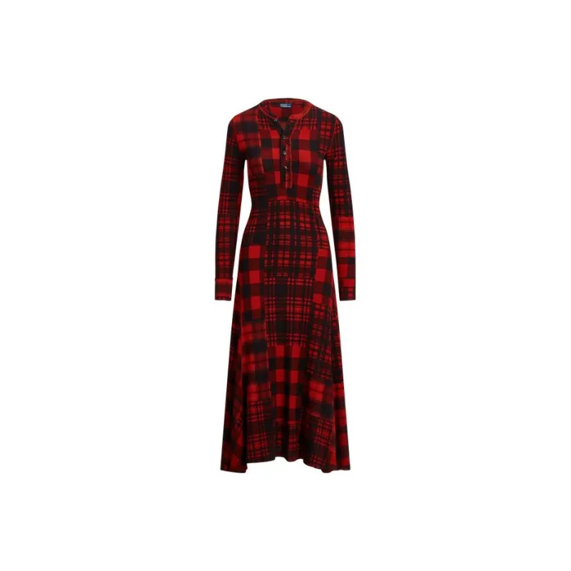 Polo Ralph Lauren FW23 Long-Sleeved Dresses Women's Red-0