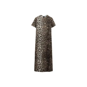 ZARA Short Sleeved Dresses Women's Leopard Print