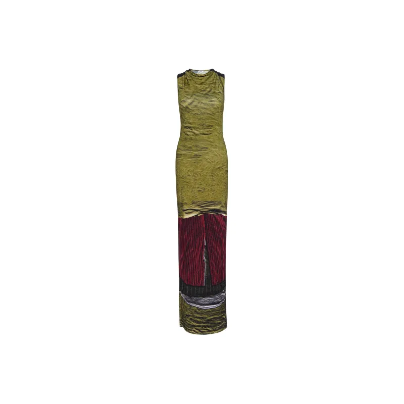 Miaou SELENA DRESS Sleeveless Dress Women's Red Green-0