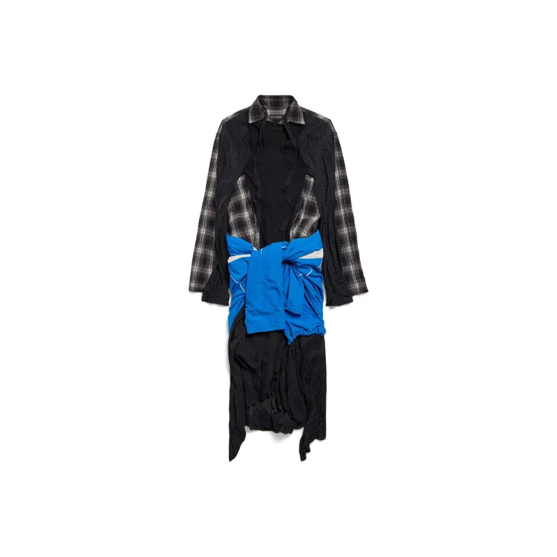 Balenciaga Long Sleeved Dress Regular Fit Women's Multicolor-0