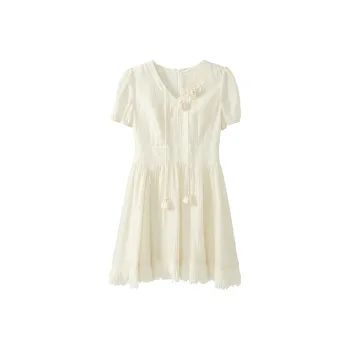 Fstudio Short Sleeved Dresses Women's Apricot