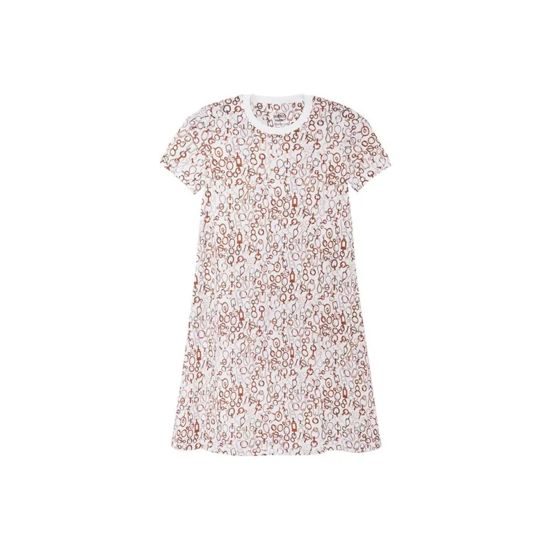 HERMES FW23 Short Sleeved Dresses Women's White-0