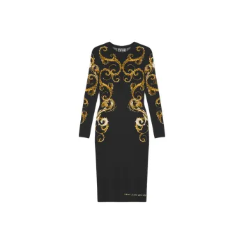VERSACE JEANS COUTURE Watercolour Couture print Midi Dress