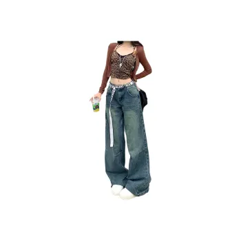 Wen Shan Jeans Women's Yellow Blue