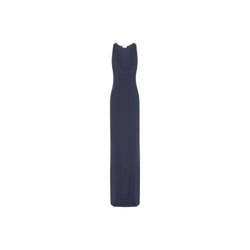 SAINT LAURENT Sleeveless Dress Women's Marine Blue