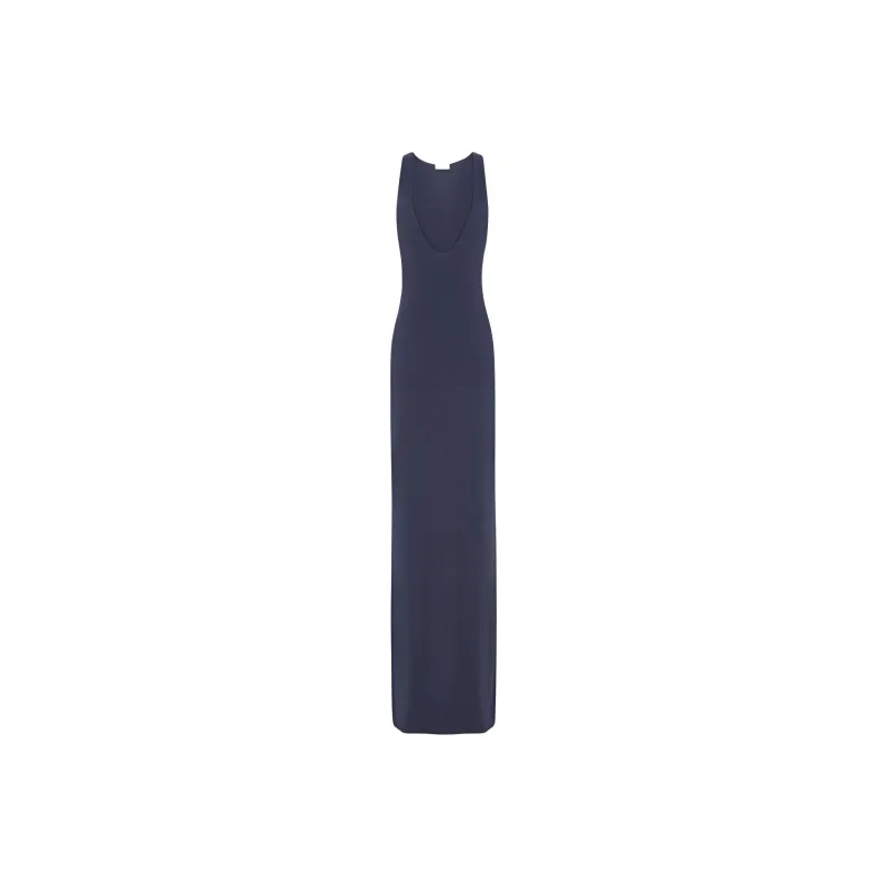 SAINT LAURENT Sleeveless Dress Women's Marine Blue-0