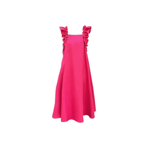 Ning Cai Yuer Short Sleeved Dresses Women's Rose Red