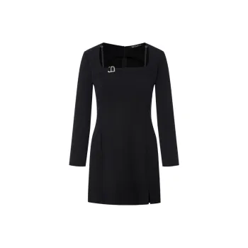 MO&CO Long Sleeved Dresses Women's Black
