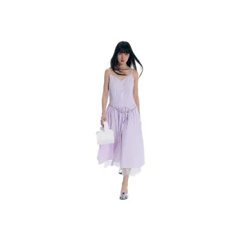 BLUEerror Slip Dresses Women's Pink Blue Stripes