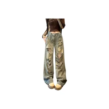 BENGEN Jeans Women's Blue Pants