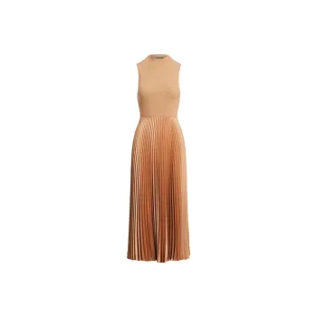 Polo Ralph Lauren Ribbed-knit High-neck Midi Dress