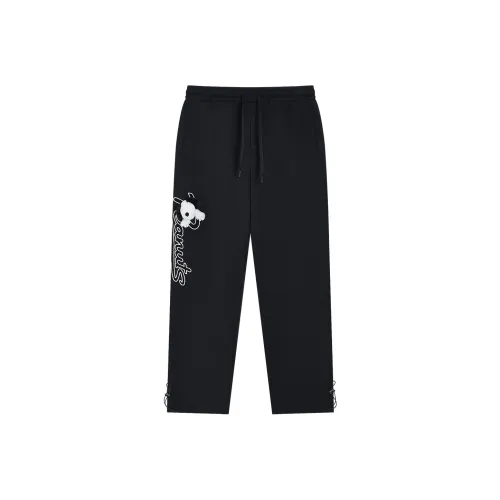 FUN X Snoopy Knitted Sports Pants Women's Black
