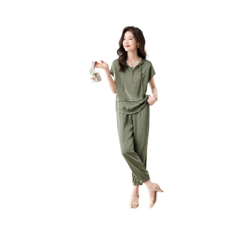 Mo Han Yi Mei Casual Suit Women's Green
