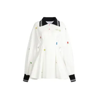 Valeria Obbaco Long Sleeved Dresses Women's White