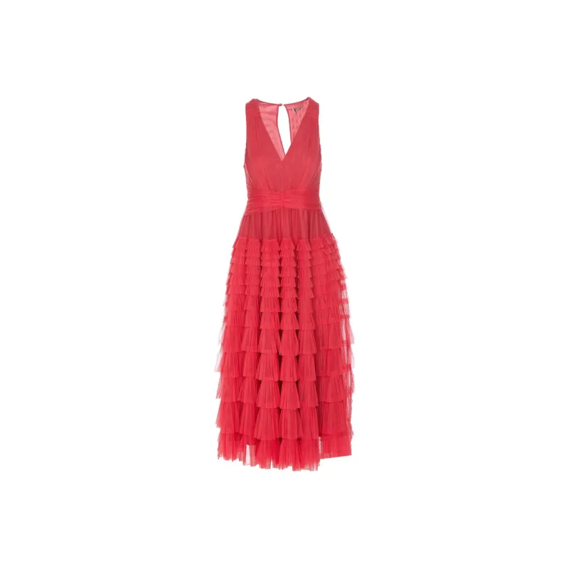 Twinset Ruffled Tulle Midi Dress-0