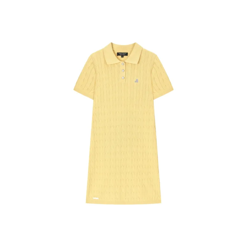 Teenie Weenie Short Sleeved Dress Women's Yellow-0