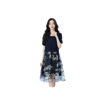 KAISER Short Sleeved Dress Women's Navy Blue