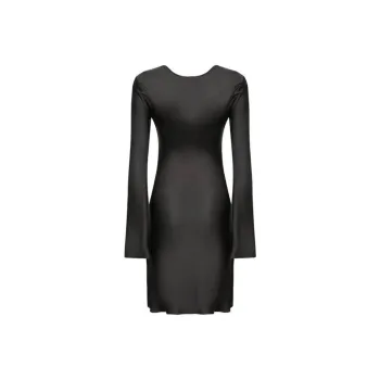GANNI Solid Satin Mini Dress