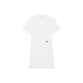 LACOSTE Short Sleeved Dress Women's White