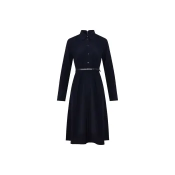 HAZZYS Long-Sleeved Dresses Women's Navy Blue