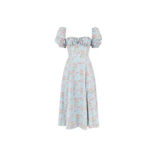 HOUSE OF CB Short Sleeved Dress Women's Blue Pink