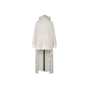 Sacai Suiting Bonding Mix Hooded Dress
