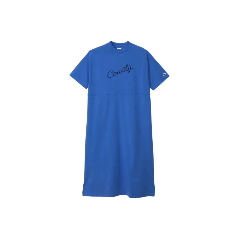 Champion SS24 Short Sleeved Dress Women's Windsor Blue-0