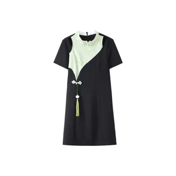 AFGGD Short Sleeved Dress Women's Black