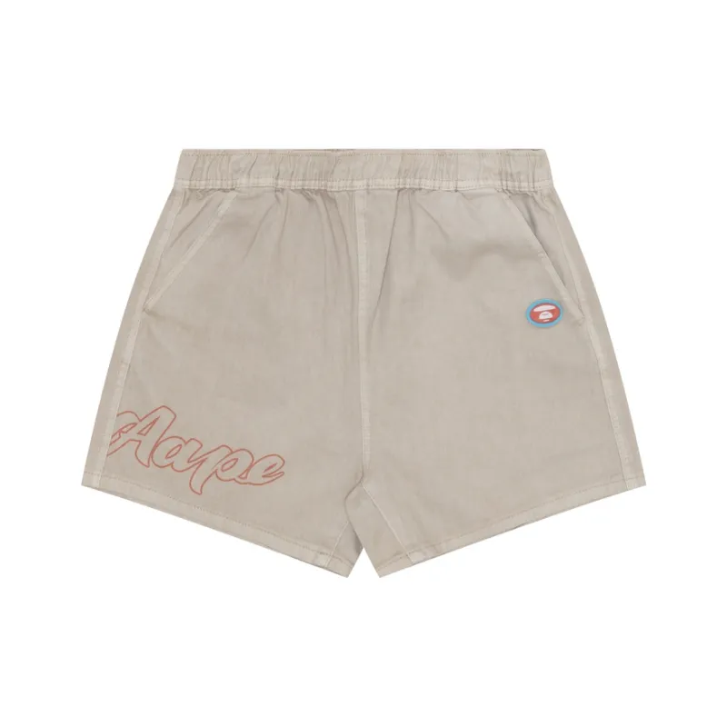 Aape Logo print Cotton Track Shorts-0
