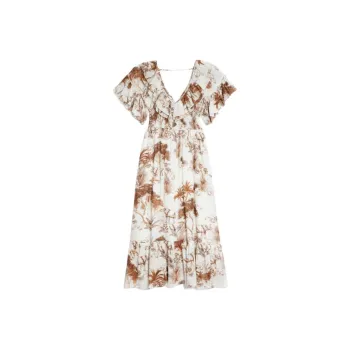Sandro Short Sleeved Dress Women's Brown