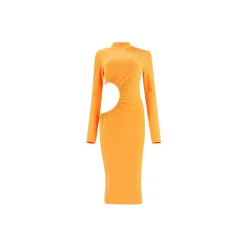 Rotate Long-Sleeved Dresses Women's Orange