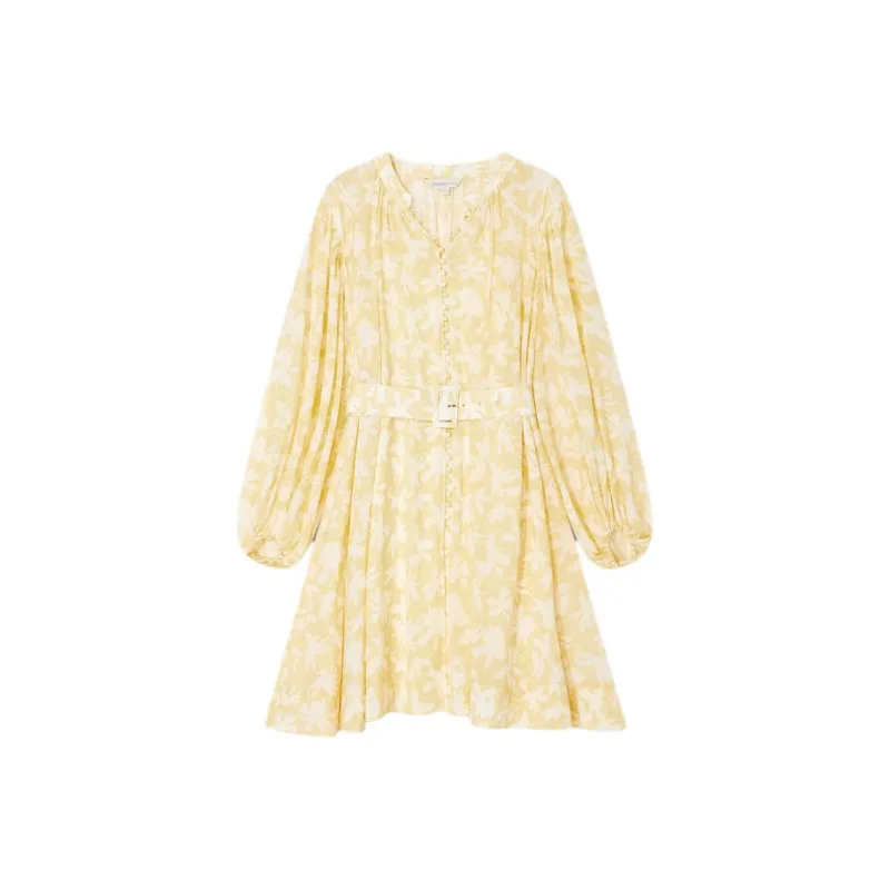 Goodland Long Sleeved Dresses Women's Light Yellow-0
