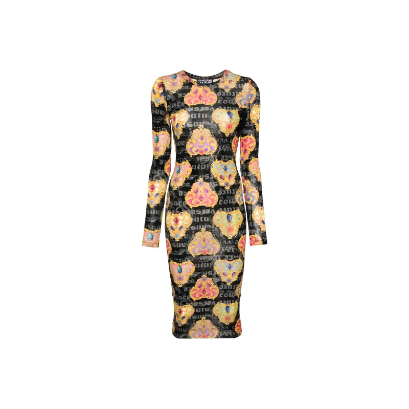 VERSACE JEANS Couture print Bodycon Minidress-0