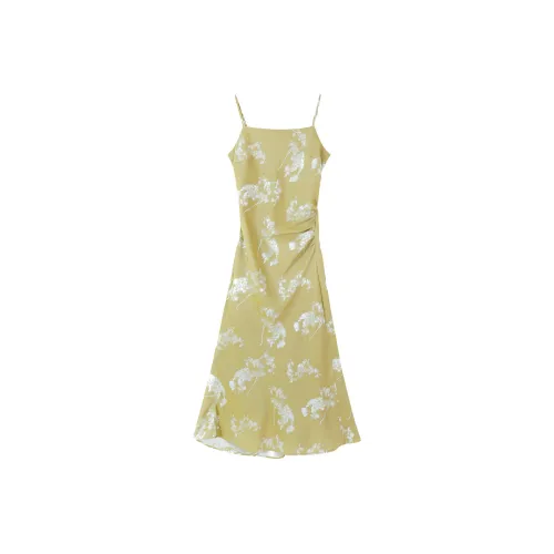 GUOGUOWOMEN Slip Dresses Women's Teal Wave Courtyard